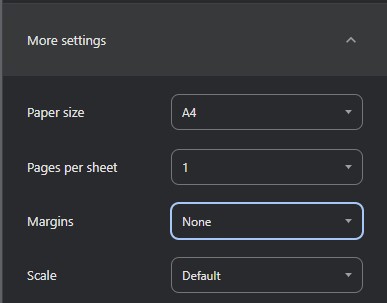 Print Settings Guide